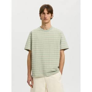 Selected Homme Eli Seersucker Short Sleeve O-Neck Tee